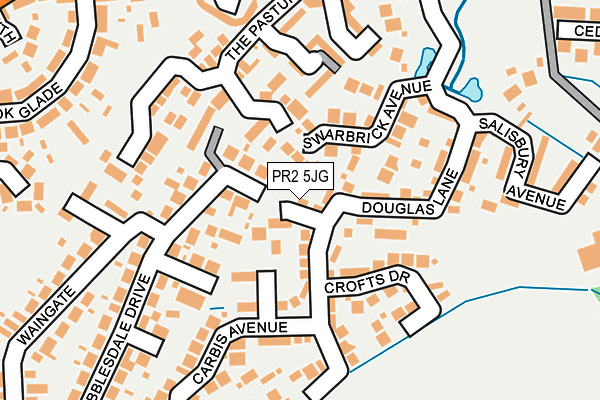 PR2 5JG map - OS OpenMap – Local (Ordnance Survey)