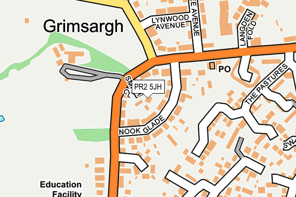 PR2 5JH map - OS OpenMap – Local (Ordnance Survey)