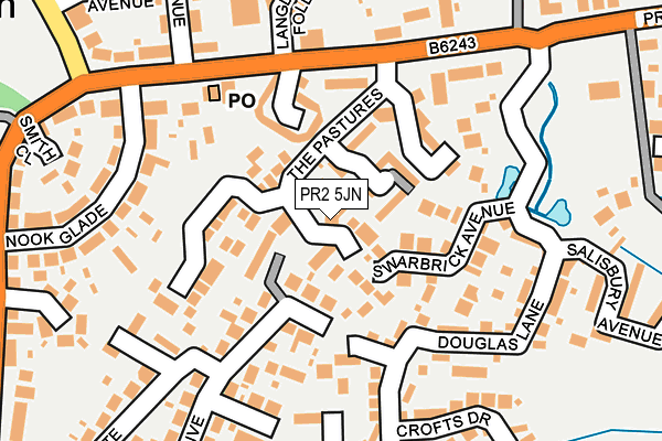 PR2 5JN map - OS OpenMap – Local (Ordnance Survey)