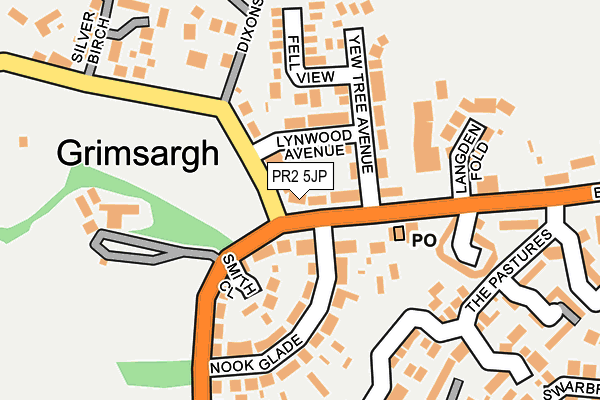 PR2 5JP map - OS OpenMap – Local (Ordnance Survey)