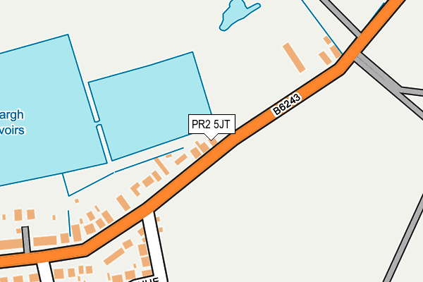 PR2 5JT map - OS OpenMap – Local (Ordnance Survey)