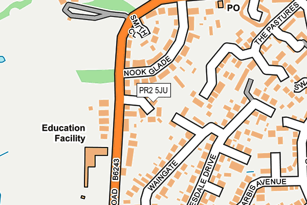 PR2 5JU map - OS OpenMap – Local (Ordnance Survey)