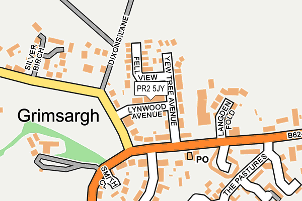 PR2 5JY map - OS OpenMap – Local (Ordnance Survey)