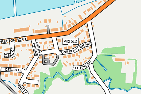 PR2 5LD map - OS OpenMap – Local (Ordnance Survey)