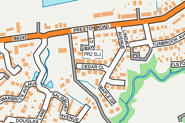 PR2 5LJ map - OS OpenMap – Local (Ordnance Survey)