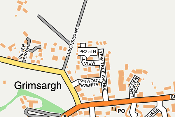 PR2 5LN map - OS OpenMap – Local (Ordnance Survey)