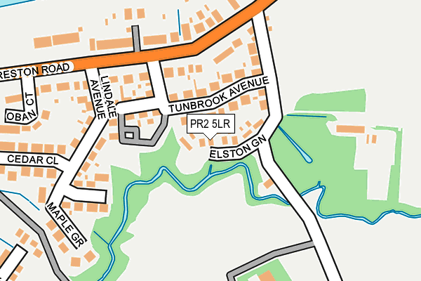 PR2 5LR map - OS OpenMap – Local (Ordnance Survey)