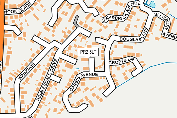 PR2 5LT map - OS OpenMap – Local (Ordnance Survey)