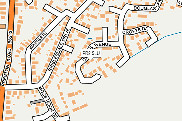PR2 5LU map - OS OpenMap – Local (Ordnance Survey)