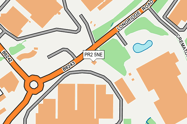 PR2 5NE map - OS OpenMap – Local (Ordnance Survey)