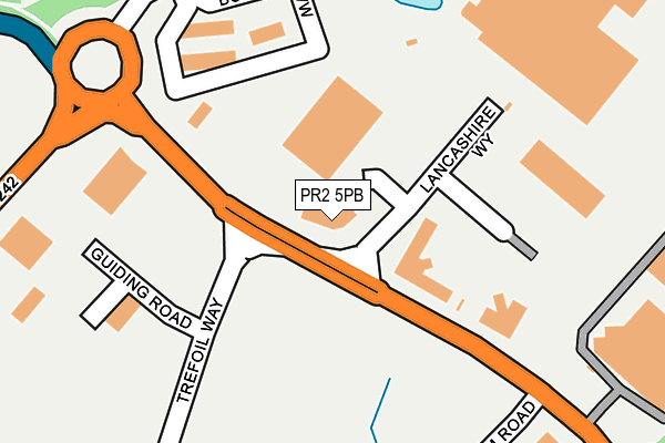 PR2 5PB map - OS OpenMap – Local (Ordnance Survey)