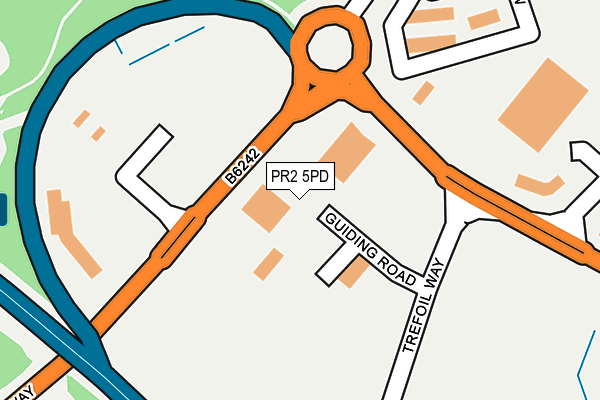 PR2 5PD map - OS OpenMap – Local (Ordnance Survey)