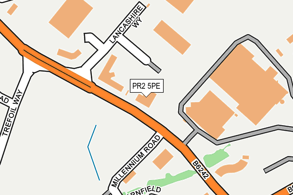 PR2 5PE map - OS OpenMap – Local (Ordnance Survey)