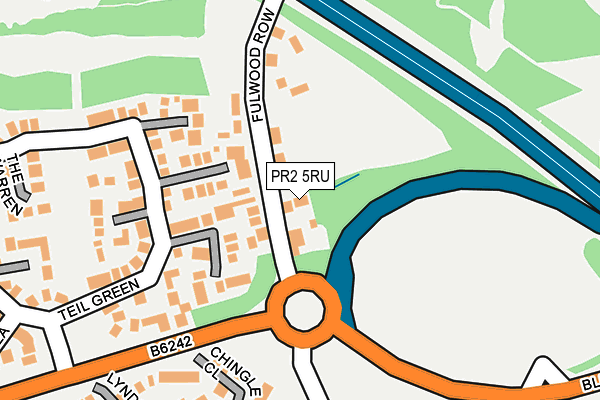 PR2 5RU map - OS OpenMap – Local (Ordnance Survey)