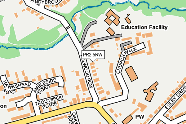 PR2 5RW map - OS OpenMap – Local (Ordnance Survey)