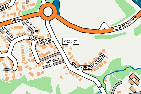 PR2 5RY map - OS OpenMap – Local (Ordnance Survey)