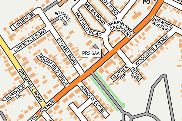 PR2 6AA map - OS OpenMap – Local (Ordnance Survey)