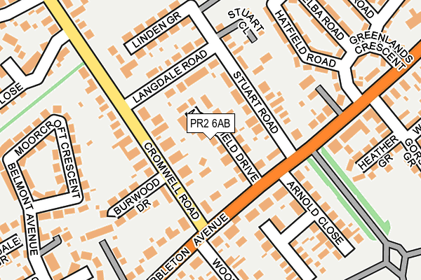 PR2 6AB map - OS OpenMap – Local (Ordnance Survey)