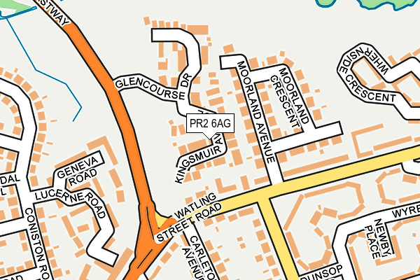 PR2 6AG map - OS OpenMap – Local (Ordnance Survey)