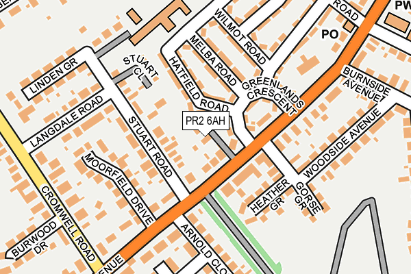 PR2 6AH map - OS OpenMap – Local (Ordnance Survey)