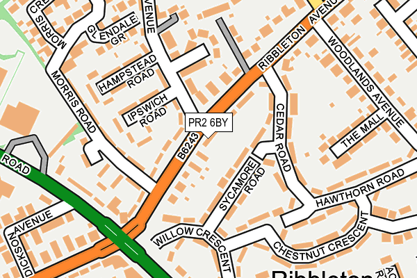 PR2 6BY map - OS OpenMap – Local (Ordnance Survey)