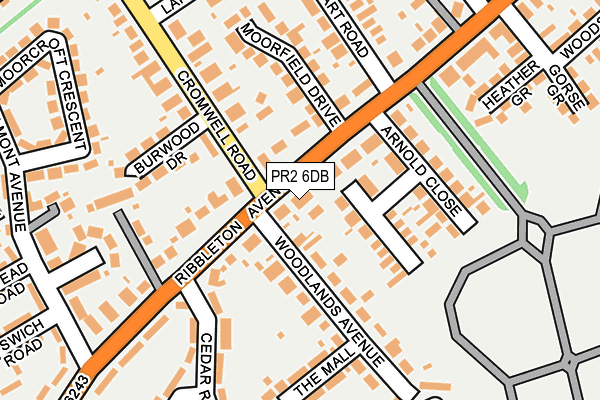 PR2 6DB map - OS OpenMap – Local (Ordnance Survey)