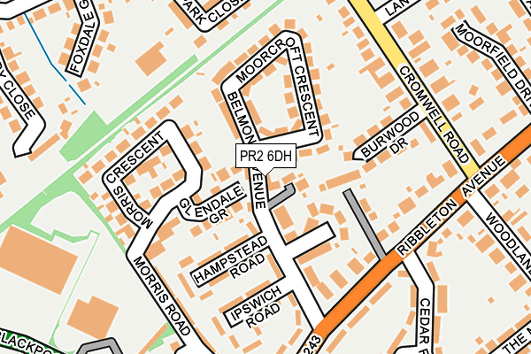 PR2 6DH map - OS OpenMap – Local (Ordnance Survey)