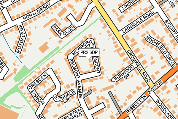 PR2 6DP map - OS OpenMap – Local (Ordnance Survey)