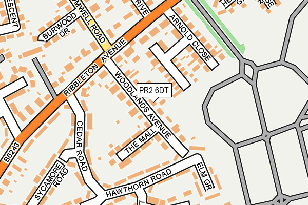 PR2 6DT map - OS OpenMap – Local (Ordnance Survey)