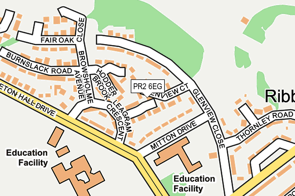 PR2 6EG map - OS OpenMap – Local (Ordnance Survey)