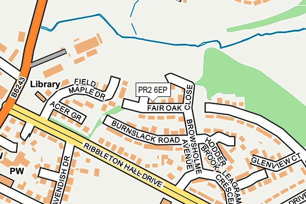 PR2 6EP map - OS OpenMap – Local (Ordnance Survey)