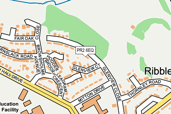PR2 6EQ map - OS OpenMap – Local (Ordnance Survey)