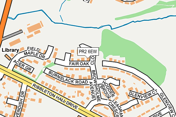 PR2 6EW map - OS OpenMap – Local (Ordnance Survey)