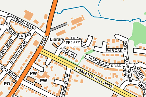 PR2 6EZ map - OS OpenMap – Local (Ordnance Survey)