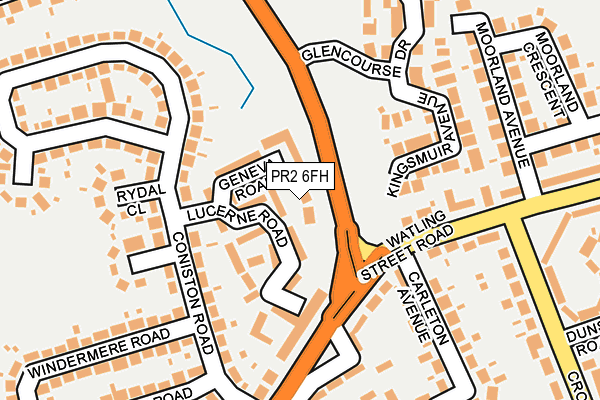 PR2 6FH map - OS OpenMap – Local (Ordnance Survey)