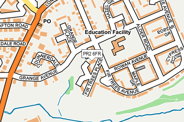 PR2 6FR map - OS OpenMap – Local (Ordnance Survey)