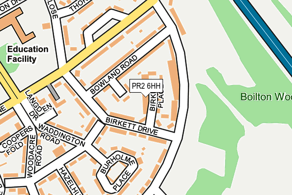 PR2 6HH map - OS OpenMap – Local (Ordnance Survey)