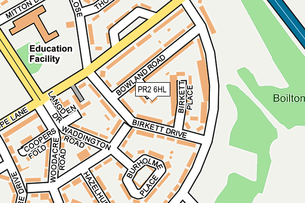 PR2 6HL map - OS OpenMap – Local (Ordnance Survey)