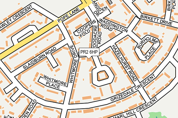PR2 6HP map - OS OpenMap – Local (Ordnance Survey)