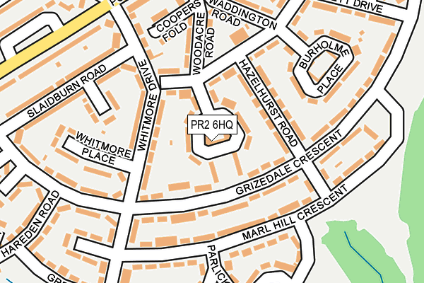 PR2 6HQ map - OS OpenMap – Local (Ordnance Survey)