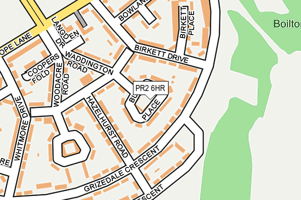 PR2 6HR map - OS OpenMap – Local (Ordnance Survey)