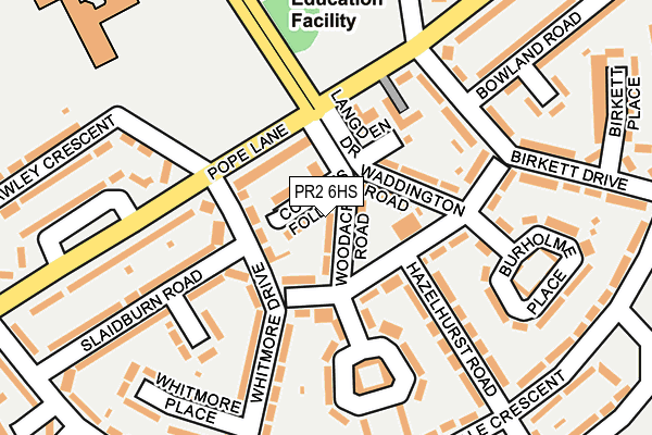 PR2 6HS map - OS OpenMap – Local (Ordnance Survey)