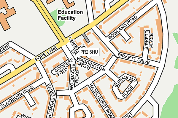 PR2 6HU map - OS OpenMap – Local (Ordnance Survey)