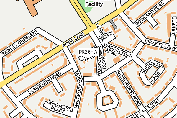 PR2 6HW map - OS OpenMap – Local (Ordnance Survey)