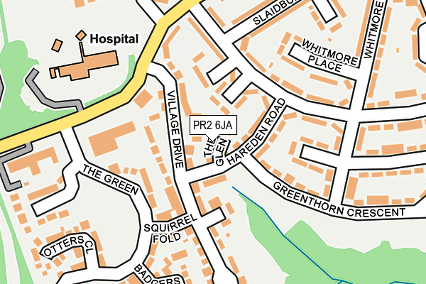 PR2 6JA map - OS OpenMap – Local (Ordnance Survey)