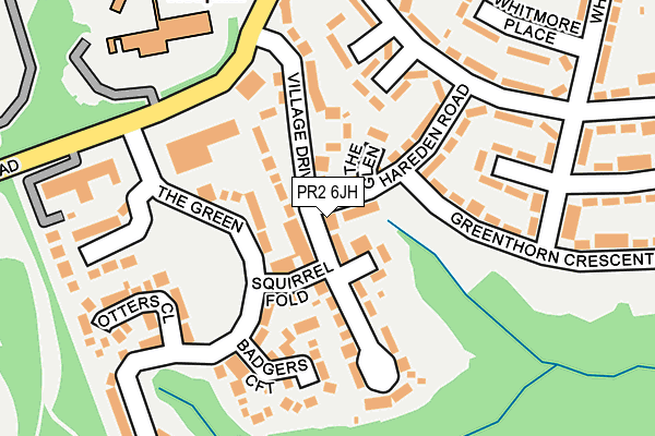 PR2 6JH map - OS OpenMap – Local (Ordnance Survey)