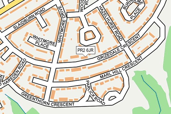 PR2 6JR map - OS OpenMap – Local (Ordnance Survey)
