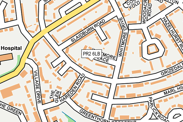 PR2 6LB map - OS OpenMap – Local (Ordnance Survey)