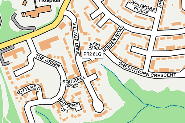 PR2 6LG map - OS OpenMap – Local (Ordnance Survey)