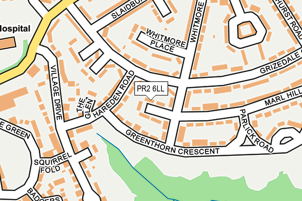 PR2 6LL map - OS OpenMap – Local (Ordnance Survey)
